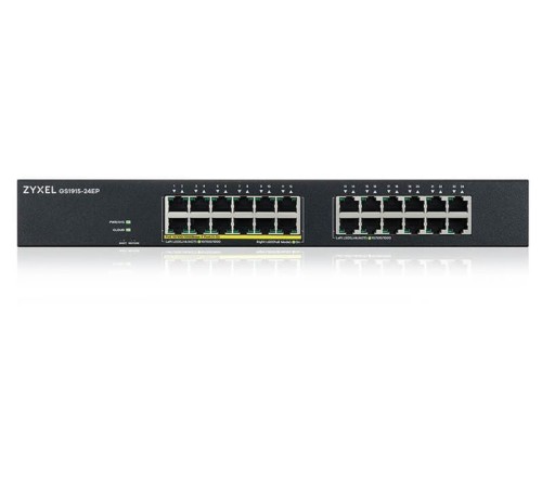 Гибридный коммутатор Smart L2 коммутатор PoE+ Zyxel NebulaFlex GS1915-24EP, rack 19", 24xGE (12xPoE+), бюджет PoE 130 Вт Гибридный коммутатор Smart L2 коммутатор PoE+ Zyxel NebulaFlex GS1915-24EP, rack 19", 24xGE (12xPoE+), бюджет PoE 130 Вт