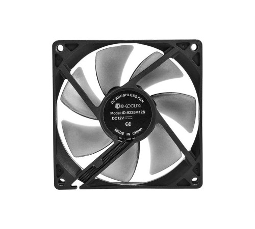 Вентилятор для корпуса ID-COOLING NO-9225-SD 92x92x25мм (156шт./кор, 3pin, черный, 1500об/мин)  BOX