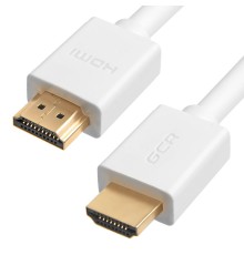 Greenconnect Кабель 2.0m HDMI версия 2.0, HDR 4:2:2, Ultra HD, 4K 60 fps 60Hz/5K*30Hz, 3D, AUDIO, 18.0 Гбит/с, 28/28 AWG, OD7.3mm, тройной экран, белый, GCR-50543