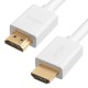 Greenconnect Кабель 2.0m HDMI версия 2.0, HDR 4:2:2, Ultra HD, 4K 60 fps 60Hz/5K*30Hz, 3D, AUDIO, 18.0 Гбит/с, 28/28 AWG, OD7.3mm, тройной экран, белый, GCR-50543