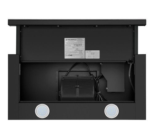 ВЫТЯЖКА MAUNFELD/ Кухонная вытяжка MAUNFELD VS Touch 850 60, встраиваемая, 60 см, телескопическая, 850 м3/ч, сенсорное управление, 3 скорости, таймер, дисплей, черный цвет