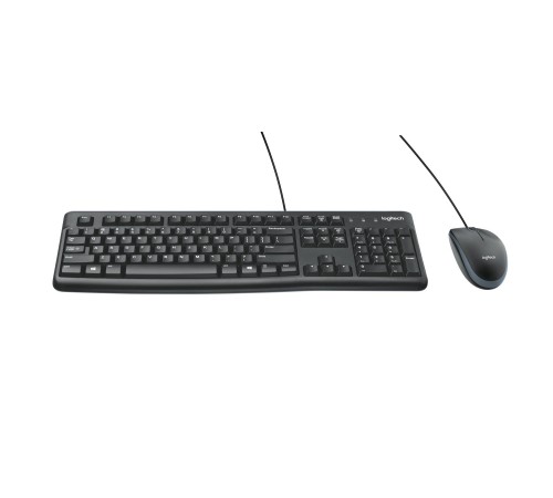 Комплект (клавиатура + мышь)/ Keyboard+mouse Logitech Desktop MK120 Black ( USB, keyboard: waterproof,  mouse: optical, 1000dpi, 3btn+Scroll) Retail