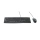 Комплект (клавиатура + мышь)/ Keyboard+mouse Logitech Desktop MK120 Black ( USB, keyboard: waterproof,  mouse: optical, 1000dpi, 3btn+Scroll) Retail