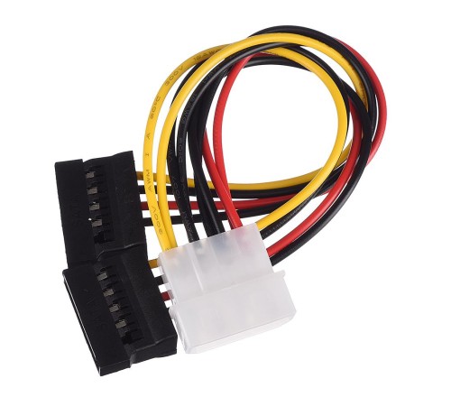 Кабель/ Кабель GoPower MOLEX (f)-2SATA (m) 0.2м PVC RoHS (1/500)