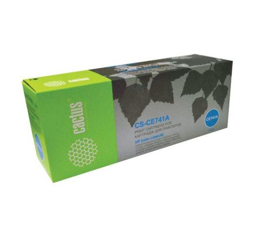 -/ Картридж лазерный Cactus CS-CE741A CE741A голубой (7300стр.) для HP CLJ CP5220/CP5221