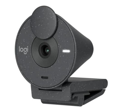 Веб-камера Logitech Webcam Brio 300, 1920x1080, GRAPHITE, защитная шторка, USB-C, [960-001436]