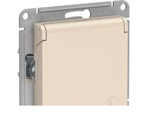 ATLASDESIGN РОЗЕТКА с заземл. со шторк. с крышкой, 16А, IP20, механизм, БЕЖЕВЫЙ ATLASDESIGN РОЗЕТКА с заземл. со шторк. с крышкой, 16А, IP20, механизм, БЕЖЕВЫЙ