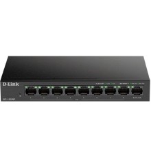 Коммутатор/ DES-1009MP Unmanaged Switch 8x100Base-TX PoE, Surge 6KV, PoE Budget 117W, metal case