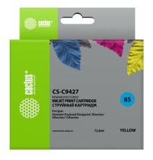 -/ Картридж струйный Cactus CS-C9427 №85 желтый (72мл) для HP DJ 30/130