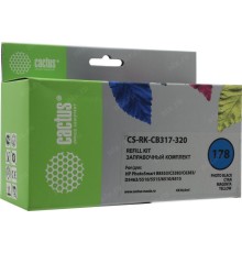 -/ Заправочный набор Cactus CS-RK-CB317-320 многоцветный 4x120мл для HP PS B8553/C5383/C6383/D5463/5510