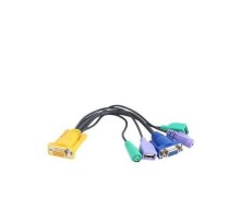 Кабель KVM консольный./ CABLE SP18F--HD15F/MD6F*2/USBA F*2 ,L:27CM