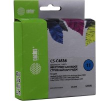 -/ Картридж струйный Cactus CS-C4836 №11 голубой (29мл) для HP BIJ 1000/1100/1200/2200/2300/2600/2800