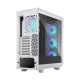 Корпус ПК без блока питания/ Case Fractal Design Meshify 2 Compact RGB TG Light Tint, Midi-Tower, 4x120mm RGB, 2xUSB-A 3.2 + 1xUSB 3.2 Type-C ATX, mATX, mITX White
