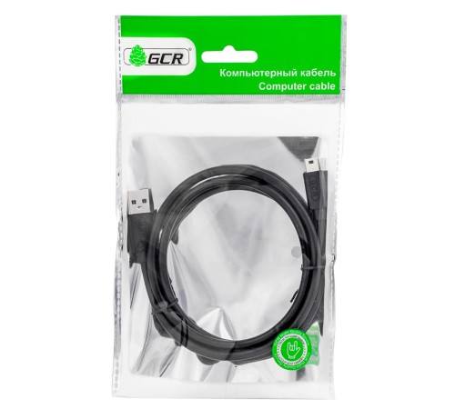 Greenconnect Кабель 1.5m USB 2.0, AM/mini 5P, черный, 28/28 AWG, экран, армированный, морозостойкий, GCR-UM2M5P-BB2S-1.5m Greenconnect Кабель 1.5m USB 2.0, AM/mini 5P, черный, 28/28 AWG, экран, армированный, морозостойкий, GCR-UM2M5P-BB2S-1.5m