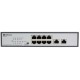 Коммутатор ORIGO Неуправляемый PoE-коммутатор, 8x1000Base-T PoE, 2x1000Base-T, PoE-бюджет 120 Вт, PoE до 250 м, комплект для установки в 19" стойку