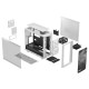 Корпус ПК без блока питания/ Case Fractal Design Meshify 2 Lite TG Clear Tint, Midi-Tower, 3x140mm, 2xUSB-A 3.2 E-ATX, ATX, mATX, mITX White
