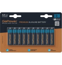 Батарейка/ Батарейка GoPower ULTRA LR6 AA BL10 Alkaline 1.5V (10/100/800) (10 шт.)
