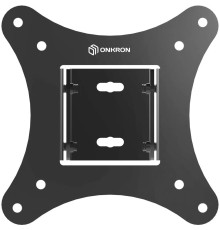 Кронштейн ONKRON/ 10-32" макс. 100*100, наклон -5"+15", поворот 0", вылет от стены 30-43мм, вес до 20кг, черный