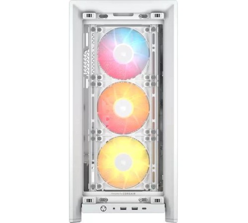 Корпус без блока питания/ Case Corsair Frame 4000D RS ARGB, Midi-Tower, TG, 3x120mm ARGB, 2xUSB-A 3.2, 1xUSB 3.2 Type-C, E-ATX, ATX, mATX, mITX White