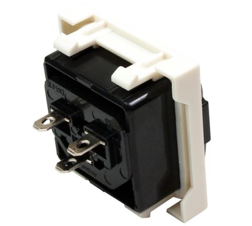 Гнездо IEC 60320 C13 с блокировкой, 10A, 250V, формата Mosaic, 45x45 мм Гнездо IEC 60320 C13 с блокировкой, 10A, 250V, формата Mosaic, 45x45 мм