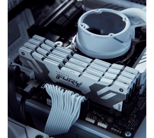Память оперативная/ Kingston 64GB 6400MT/s DDR5 CL32 DIMM (Kit of 2) FURY Renegade White XMP Память оперативная/ Kingston 64GB 6400MT/s DDR5 CL32 DIMM (Kit of 2) FURY Renegade White XMP
