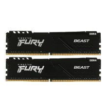 Память оперативная/ Kingston 32GB 3200MT/s DDR4 CL16 DIMM (Kit of 2) 1Gx8 FURY Beast Black (Select Regions ONLY)
