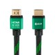 Greenconnect Кабель 0.5m HDMI версия 2.0, HDR 4:2:2, Ultra HD, 4K 60 fps 60Hz/5K*30Hz, 3D, AUDIO, 18.0 Гбит/с, 28/28 AWG, OD7.3mm, тройной экран, BICOLOR нейлон, AL корпус зеленый, GCR-51484
