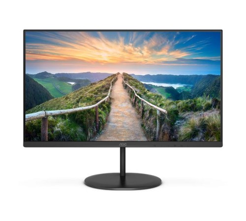Монитор 23,8" AOC Q24V4EA 2560x1440, LED, 16:9, IPS, 250cd, 1000:1, 20M:1, 4ms, 178/178, HDMI, DP, 75Hz, Speakers, Tilt, Внеш, VESA, Black, 3y