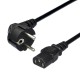 Кабель питания/ Кабель питания GoPower евровилка CEE 7/7-C13 (f) 3.0м ПВХ 0.75мм черный (1/10/100)