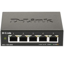 Коммутатор D-Link Настраиваемый L2 коммутатор, 5х1000Base-T