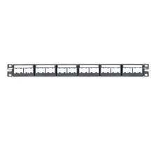 Модульная панель Mini-Com 24порта с маркировкой 1U/ Patch Panel, 24 Port, Modular Snap In, B