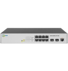 Коммутатор SNR Управляемый Web Smart POE коммутатор уровня 2, 8 портов 10/100/1000BaseT, 2 порта 100/1000BaseX (SFP). POE 100W