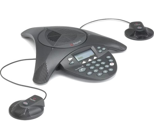 Терминал аудиоконференцсвязи/ SoundStation2 (analog) conference phone without display. Non-expandable. Includes 220V-240V AC power/telco module, power cord with CEE7/7 plug, 6.4m console cable, 2.8m telco cable
