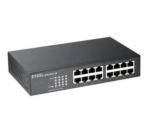 Коммутатор/ ZYXEL GS1100-16 Switch, 16xGE, rack 19 ", silent