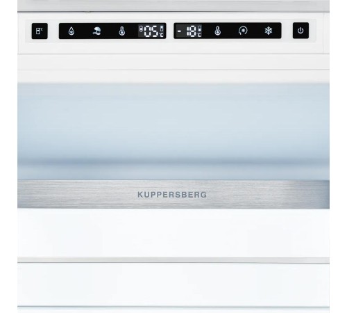 Встраиваемый холодильник Kuppersberg/ Встраиваемый холодильник Kuppersberg, High-Tech, объем 237 л, скользящий фасад, электронное управление, No Frost, антибактериальный пластик, звуковой сигнал при открытой дверце, перенавешиваемые двери, LED освещение,