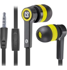 Defender Гарнитура для смартфонов Pulse 420 черный + желтый, вставки
