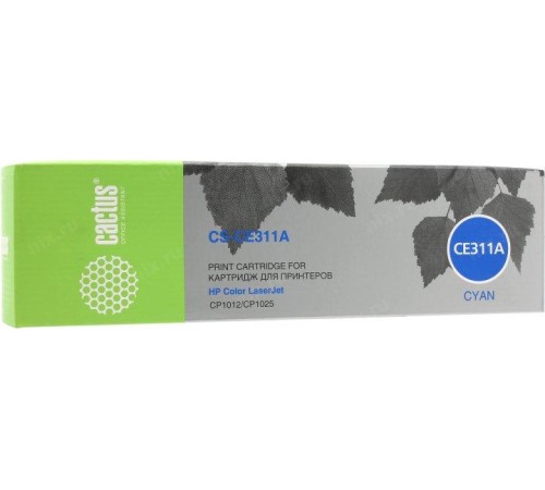 -/ Картридж лазерный Cactus CS-CE311A CE311A голубой (1000стр.) для HP LJ CP1012Pro/CP1025