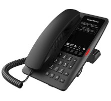 Отельный SIP-Телефон Fanvil H4W, 2 SIP-акк., POE, БП в комп., 1x100 Mbps, Wi-Fi 6, Чёрный, 5 прог. клав.