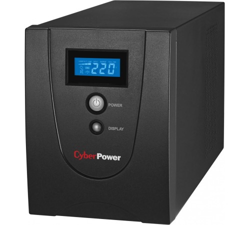 ИБП CyberPower VALUE 2200E, Line-Interactive, 2200VA/1320W, USB&Serial, RJ11/RJ45, 4 Schuko розетки, Black, 0.16х0.21х0.35м., 15.8кг./ UPS Line-Interactive CyberPower VALUE2200ELCD 2200VA/1320W USB/RS-232/RJ11/45 (4 EURO)