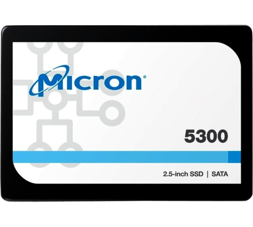 Твердотельный накопитель Micron 5300MAX 3.84TB SATA 2.5" 3D TLC R540/W520MB/s MTTF 3М 95000/34000 IOPS 24528TBW SSD Enterprise Solid State Drive, 1 year OEM