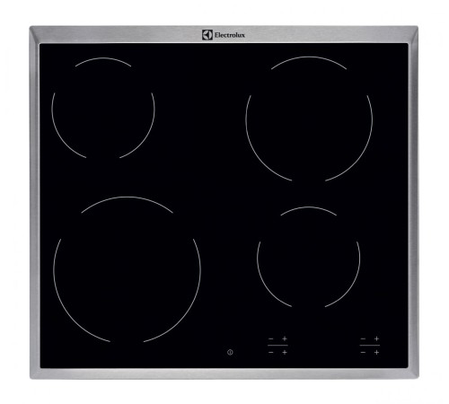 Встраиваемая электрическая панель ELECTROLUX/ Электрическая варочная панель, 60 см, 4 конфорки, черный цвет, рама из нержавеющей стали