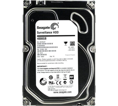 Жесткий диск/ HDD Seagate SATA3 4Tb 5900 Surveillance 64Mb