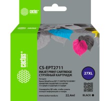 -/ Картридж струйный Cactus CS-EPT2711 27XL черный (22.4мл) для Epson WorkForce WF-3620/3640/7110/7210