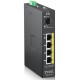 Коммутатор/ ZYXEL RGS100-5P, 5  Port unmanaged PoE Switch, 120 Watt PoE, DIN Rail, IP30, 12-58V DC