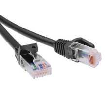 Патч-корд неэкранированный CAT6 U/UTP 4х2, LSZH, черный, 1.0м