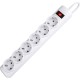 Сетевой фильтр Defender DFS 155 5 м, белый, 6 розеток/ Surge Protector Defender DFS 155 5m, white, 6 outlets