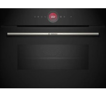 Встраиваемая электрическая духовка BOSCH Компактная духовка с микроволновой печью и 16 типами нагрева, 45.5x59.5x54.8 см, 45л, дисплей,инвертор,SoftClose и SoftOpen, Bosch Assist, черный