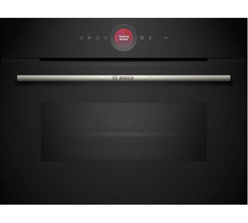 Встраиваемая электрическая духовка BOSCH Компактная духовка с микроволновой печью и 16 типами нагрева, 45.5x59.5x54.8 см, 45л, дисплей,инвертор,SoftClose и SoftOpen, Bosch Assist, черный