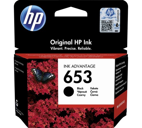 Картридж/ HP 653 Black Original Ink Advantage Cartridge