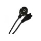 Кабель/ Кабель питания для ноутбуков 3-pin (угловая Евровилка) <VDE> 3G*0.5mm2 VCOM <CE022-CU0.5-3>, 3m